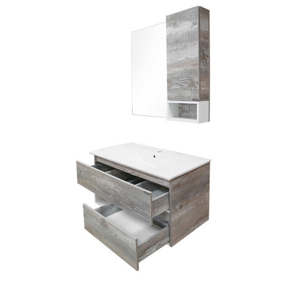 ТУМБА-УМЫВАЛЬНИК COMFORTY ТУРИН-90 ДУБ БЕЖЕВЫЙ С РАКОВИНОЙ COMFORTY 90E