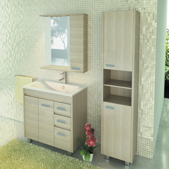 ЗЕРКАЛО-ШКАФ COMFORTY МАРИО-75 СОСНА ЛОРЕДО