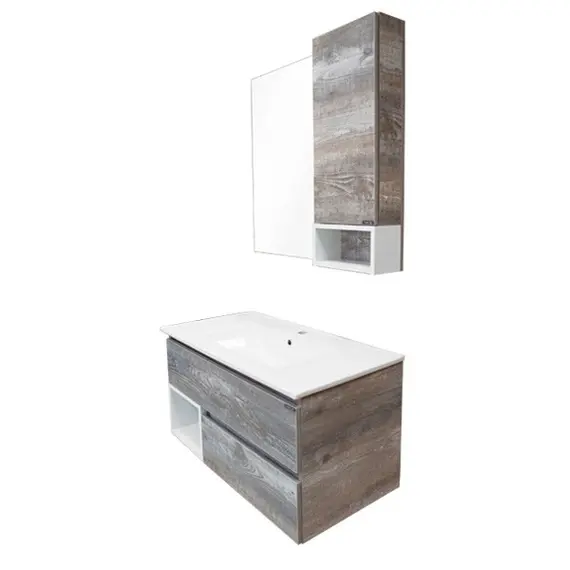 ТУМБА-УМЫВАЛЬНИК COMFORTY ТУРИН-90 ДУБ БЕЖЕВЫЙ С РАКОВИНОЙ COMFORTY 90E