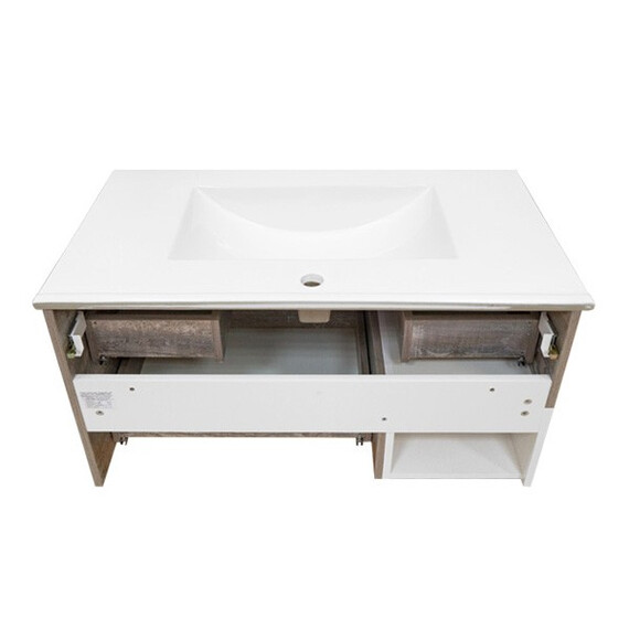 ТУМБА-УМЫВАЛЬНИК COMFORTY ТУРИН-90 ДУБ БЕЖЕВЫЙ С РАКОВИНОЙ COMFORTY 90E