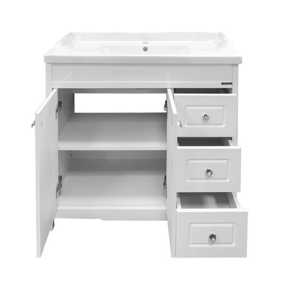 ТУМБА-УМЫВАЛЬНИК COMFORTY ТБИЛИСИ-90 БЕЛЫЙ ГЛЯНЕЦ С РАКОВИНОЙ COMFORTY XD-F90