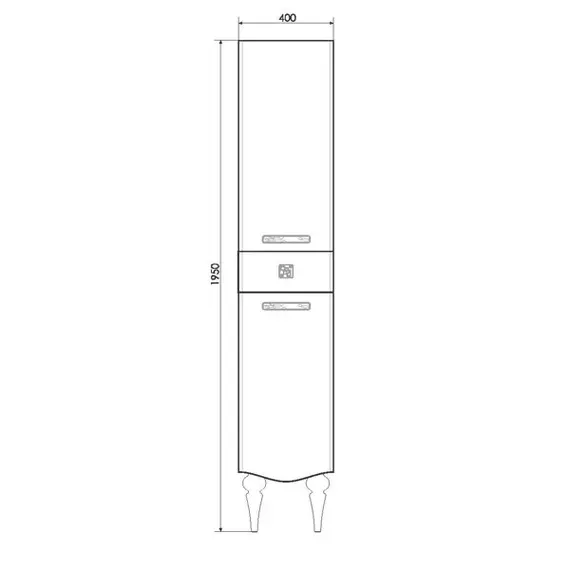 ШКАФ-КОЛОННА COMFORTY МОНАКО-40 ПРАВАЯ БЕЛЫЙ ГЛЯНЕЦ