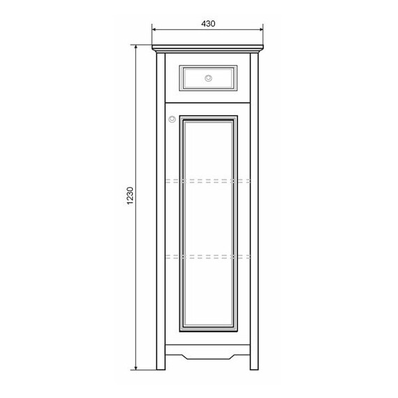 ПОЛУКОЛОННА COMFORTY ТБИЛИСИ-40 БЕЛЫЙ ГЛЯНЕЦ