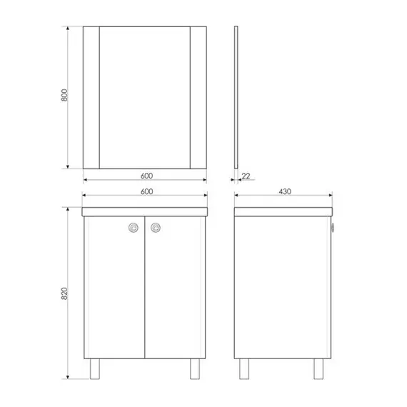 ЗЕРКАЛО COMFORTY ФЛОРЕНЦИЯ-60 БЕЛЫЙ ГЛЯНЕЦ