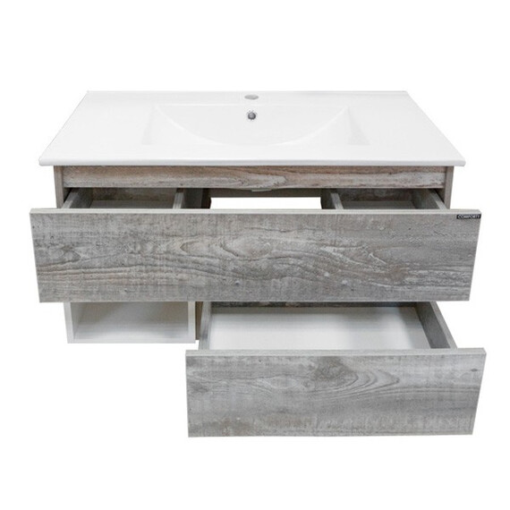 ТУМБА-УМЫВАЛЬНИК COMFORTY ТУРИН-90 ДУБ БЕЖЕВЫЙ С РАКОВИНОЙ COMFORTY 90E