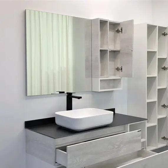 ЗЕРКАЛО-ШКАФ COMFORTY ПРАГА-120 ДУБ БЕЛЫЙ