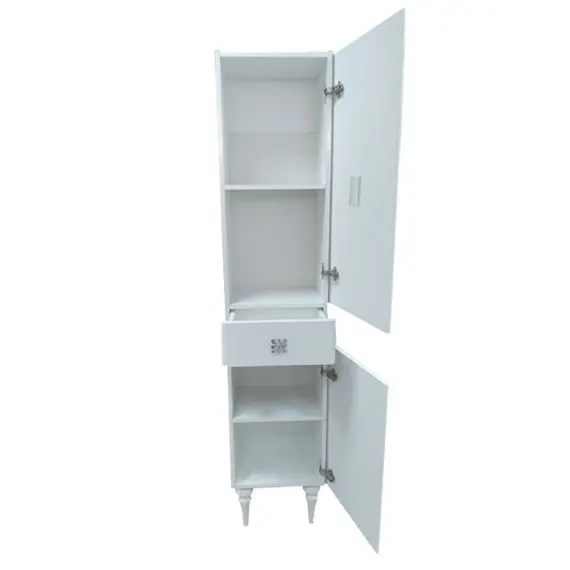 ШКАФ-КОЛОННА COMFORTY МОНАКО-40 ПРАВАЯ БЕЛЫЙ ГЛЯНЕЦ