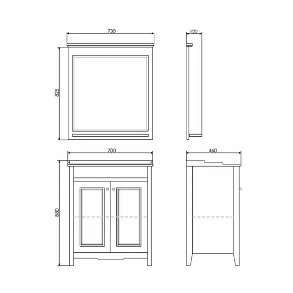 ТУМБА-УМЫВАЛЬНИК COMFORTY ТБИЛИСИ-70 БЕЛЫЙ ГЛЯНЕЦ С РАКОВИНОЙ COMFORTY XD-F70