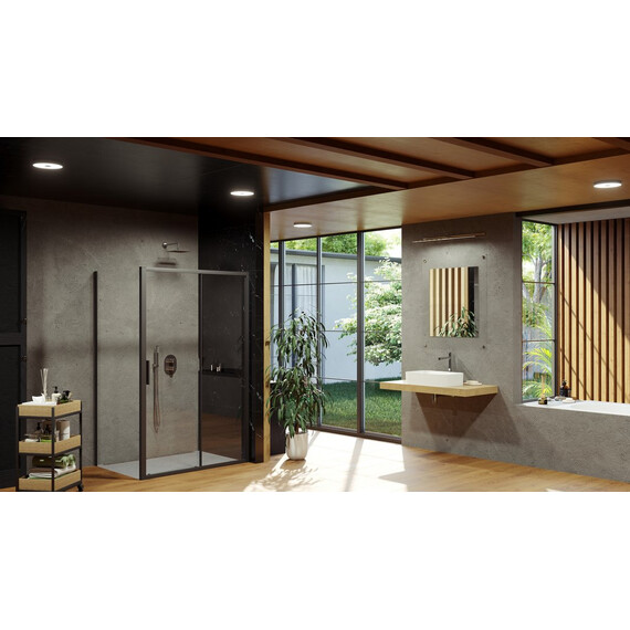 ДУШЕВОЙ УГОЛ RAVAK BLIX SLIM BLSDP2-110 ЧЕРНЫЙ/TRANSPARENT