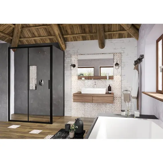 НЕПОДВИЖНАЯ СТЕНКА RAVAK BLIX SLIM BLSPS-80 ЧЕРНЫЙ/TRANSPARENT