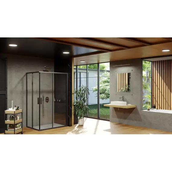 ДУШЕВОЙ УГОЛ RAVAK BLIX SLIM BLSRV2K-90 ЧЕРНЫЙ/TRANSPARENT