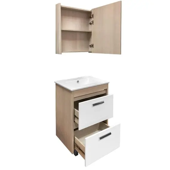 ТУМБА-УМЫВАЛЬНИК COMFORTY ТУЛУЗА-60 СОСНА ЛОРЕДО С РАКОВИНОЙ QUADRO 60 