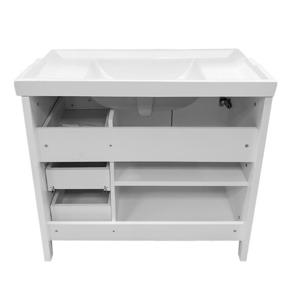 ТУМБА-УМЫВАЛЬНИК COMFORTY ТБИЛИСИ-90 БЕЛЫЙ ГЛЯНЕЦ С РАКОВИНОЙ COMFORTY XD-F90