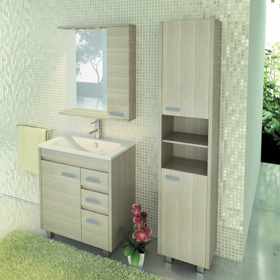 ТУМБА-УМЫВАЛЬНИК COMFORTY МАРИО-75 СОСНА ЛОРЕДО С РАКОВИНОЙ QUADRO 75