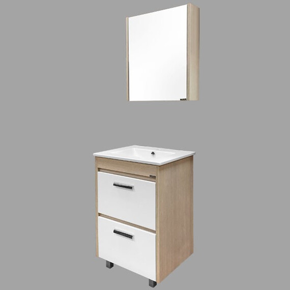 ТУМБА-УМЫВАЛЬНИК COMFORTY ТУЛУЗА-60 СОСНА ЛОРЕДО С РАКОВИНОЙ QUADRO 60 