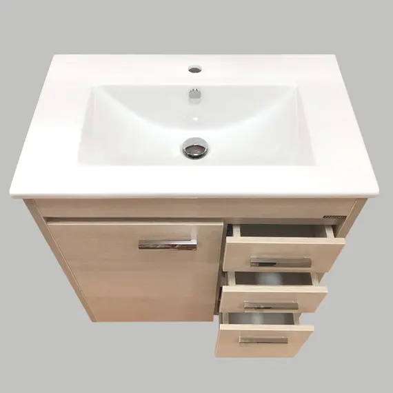 ТУМБА-УМЫВАЛЬНИК COMFORTY МАРИО-75 СОСНА ЛОРЕДО С РАКОВИНОЙ QUADRO 75