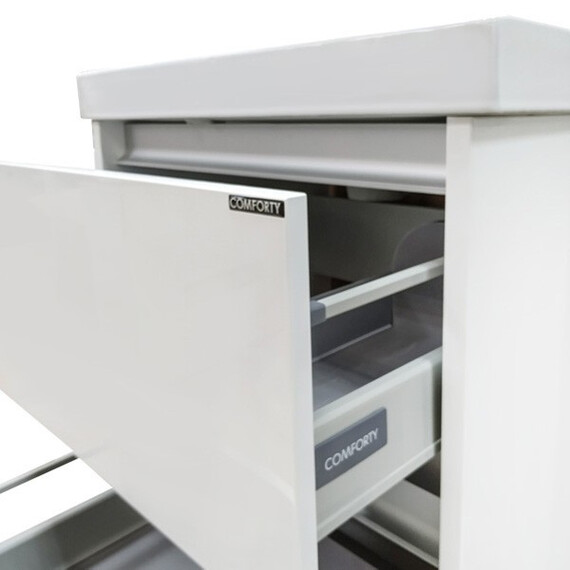 ТУМБА-УМЫВАЛЬНИК COMFORTY ДУБЛИН-60 БЕЛЫЙ ГЛЯНЕЦ С РАКОВИНОЙ COMFORTY 8056