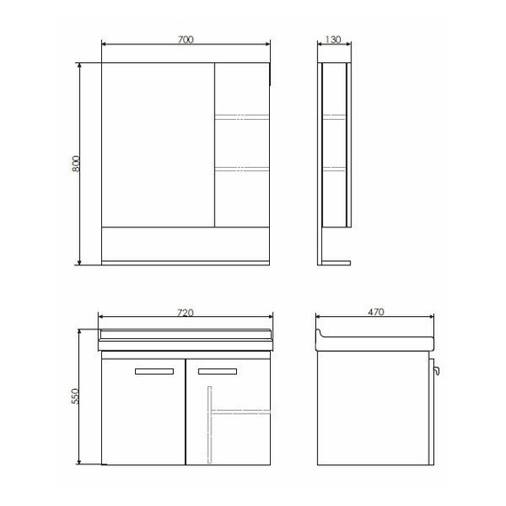 ТУМБА-УМЫВАЛЬНИК COMFORTY РИГА-70 ДУБ СОНОМА С РАКОВИНОЙ COMFORTY 9335-70