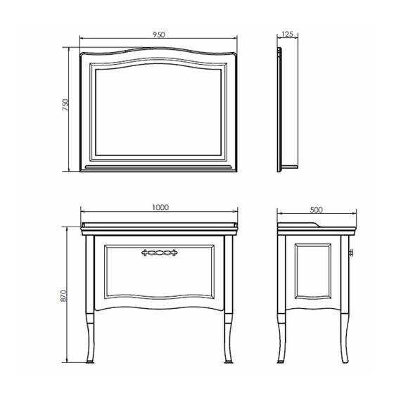 ЗЕРКАЛО COMFORTY ПАВИЯ-100 БЕЛЫЙ ГЛЯНЕЦ