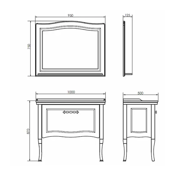 ЗЕРКАЛО COMFORTY ПАВИЯ-100 БЕЛЫЙ ГЛЯНЕЦ