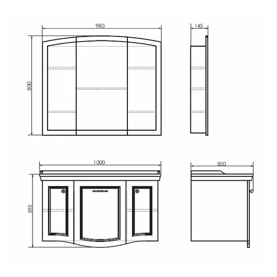ЗЕРКАЛО-ШКАФ COMFORTY ПАЛИНИ-100 БЕЛЫЙ ГЛЯНЕЦ