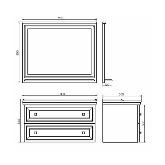 ТУМБА-УМЫВАЛЬНИК COMFORTY ФЕРРАРА-100 БЕЛЫЙ ГЛЯНЕЦ С РАКОВИНОЙ 50110 