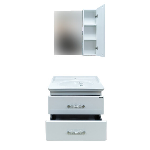 ТУМБА-УМЫВАЛЬНИК COMFORTY НЕАПОЛЬ-80 БЕЛЫЙ ГЛЯНЕЦ С РАКОВИНОЙ 50180