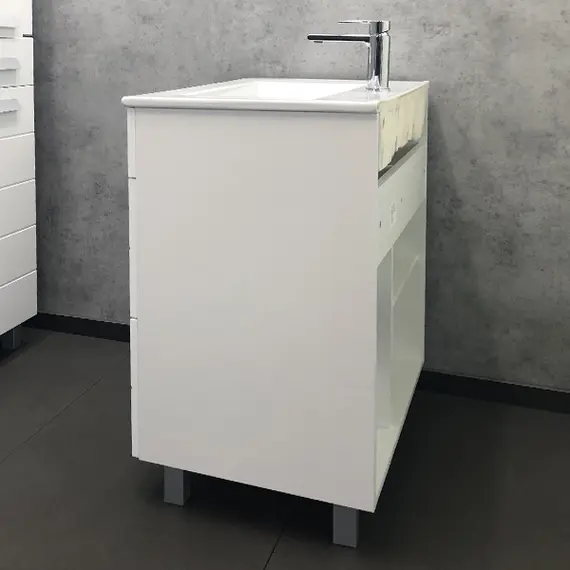 ТУМБА-УМЫВАЛЬНИК COMFORTY МОДЕНА М-75 БЕЛАЯ МАТОВАЯ С РАКОВИНОЙ QUADRO 75