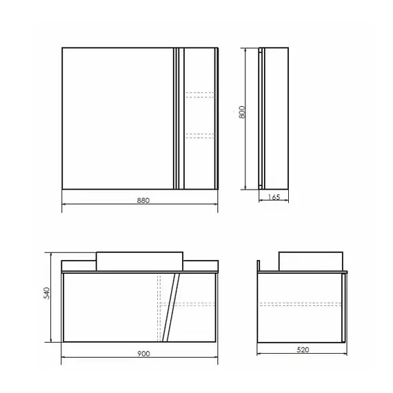 ТУМБА-УМЫВАЛЬНИК COMFORTY ЭДИНБУРГ-90 БЕТОН СВЕТЛЫЙ С ЧЕРНОЙ СТОЛЕШНИЦЕЙ, С РАКОВИНОЙ COMFORTY 78189