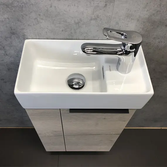 ТУМБА-УМЫВАЛЬНИК COMFORTY МАТЭ-40 ДУБ ДЫМЧАТЫЙ С РАКОВИНОЙ CREA 40, P-UM-CRE40/1