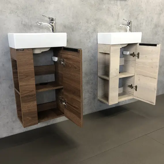 ТУМБА-УМЫВАЛЬНИК COMFORTY МАТЭ-40 ДУБ ТЁМНО-КОРИЧНЕВЫЙ С РАКОВИНОЙ CREA 40, P-UM-CRE40/1