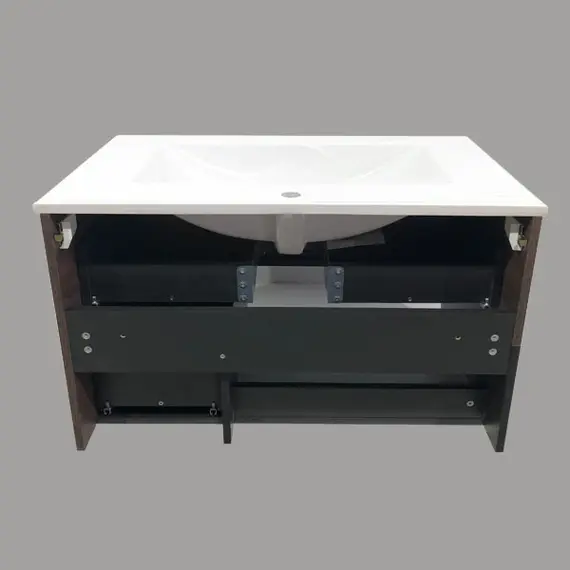 ТУМБА-УМЫВАЛЬНИК COMFORTY ФРАНКФУРТ-90 ДУБ ШОКОЛАДНО-КОРИЧНЕВЫЙ С РАКОВИНОЙ QUADRO 90