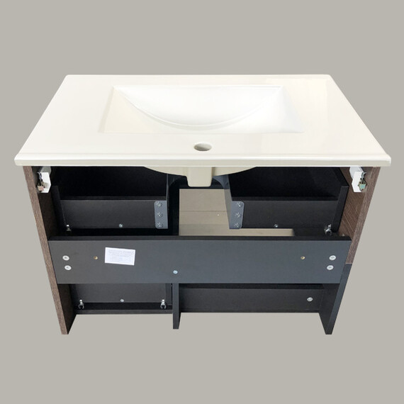 ТУМБА-УМЫВАЛЬНИК COMFORTY ФРАНКФУРТ-75 ДУБ ШОКОЛАДНО-КОРИЧНЕВЫЙ С РАКОВИНОЙ COMFORTY 75E