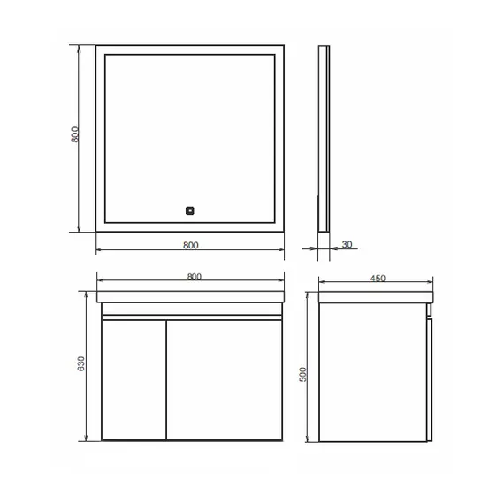 ТУМБА-УМЫВАЛЬНИК COMFORTY ОСЛО-80 БЕТОН СВЕТЛЫЙ С РАКОВИНОЙ FEST 80 F01