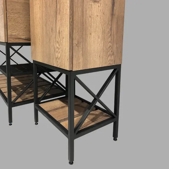 ТУМБА-УМЫВАЛЬНИК COMFORTY БРЕДФОРД-90 ДУБ ТЕМНЫЙ С РАКОВИНОЙ COMFORTY 90E ЧЕРНАЯ МАТОВАЯ