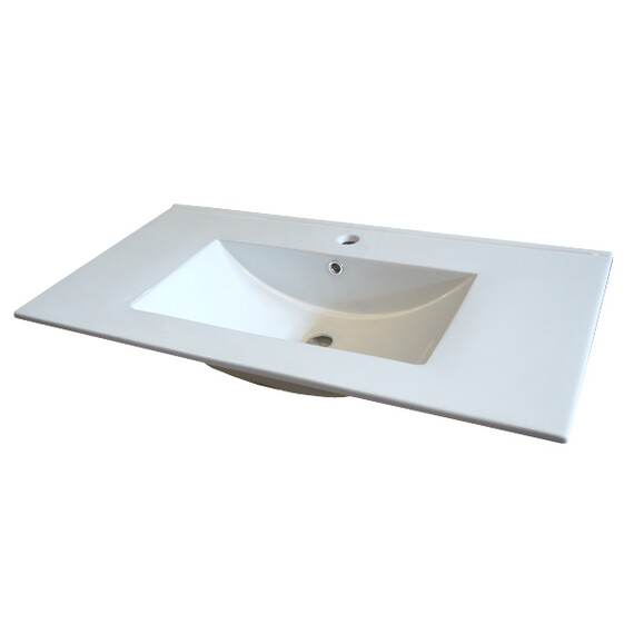 ТУМБА-УМЫВАЛЬНИК COMFORTY ТУРИН-90 ДУБ БЕЛЫЙ С РАКОВИНОЙ COMFORTY 90E