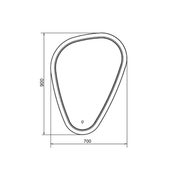 ЗЕРКАЛО COMFORTY ОЛЕАНДР-70 СВЕТОДИОДНАЯ ЛЕНТА, СЕНСОР 700*900 00-00001264CF