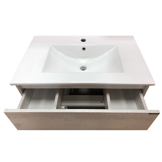 ТУМБА-УМЫВАЛЬНИК COMFORTY ТУРИН-75 ДУБ БЕЛЫЙ С РАКОВИНОЙ COMFORTY 75E