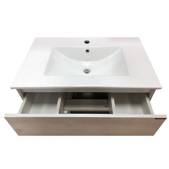 ТУМБА-УМЫВАЛЬНИК COMFORTY ТУРИН-75 ДУБ БЕЛЫЙ С РАКОВИНОЙ COMFORTY 75E