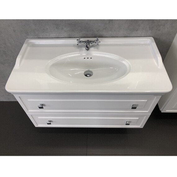 ТУМБА-УМЫВАЛЬНИК COMFORTY ФЕРРАРА-100 БЕЛЫЙ ГЛЯНЕЦ С РАКОВИНОЙ 50110 