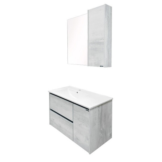 ТУМБА-УМЫВАЛЬНИК COMFORTY БРЕМЕН-90 ДУБ БЕЛЫЙ С РАКОВИНОЙ COMFORTY 9090EL