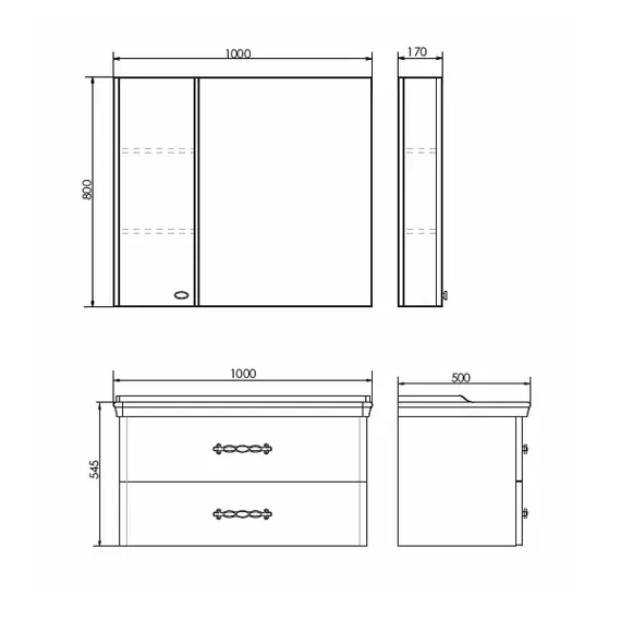 ТУМБА-УМЫВАЛЬНИК COMFORTY НЕАПОЛЬ-100 БЕЛЫЙ ГЛЯНЕЦ С РАКОВИНОЙ 50110 
