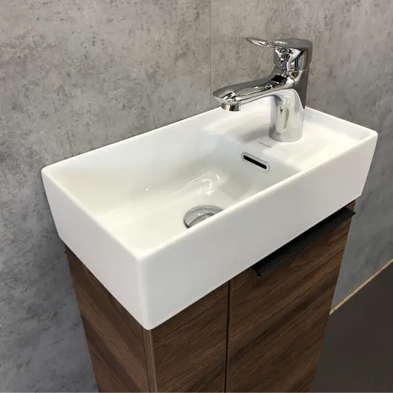 ТУМБА-УМЫВАЛЬНИК COMFORTY АСТИ-40 ДУБ ТЕМНО-КОРИЧНЕВЫЙ С РАКОВИНОЙ CREA 40, P-UM-CRE40/1