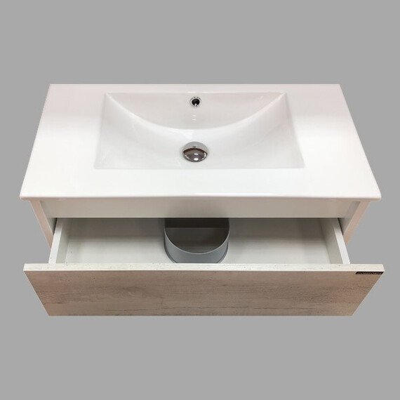 ТУМБА-УМЫВАЛЬНИК COMFORTY ЖЕНЕВА-75 ДУБ БЕЛЫЙ С РАКОВИНОЙ COMFORTY 75E