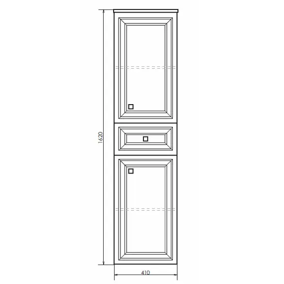 ШКАФ-КОЛОННА COMFORTY ФЕРРАРА-40 БЕЛЫЙ ГЛЯНЕЦ