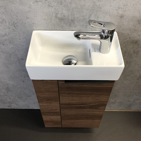 ТУМБА-УМЫВАЛЬНИК COMFORTY МАТЭ-40 ДУБ ТЁМНО-КОРИЧНЕВЫЙ С РАКОВИНОЙ CREA 40, P-UM-CRE40/1