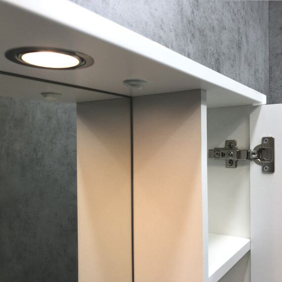 ЗЕРКАЛО-ШКАФ COMFORTY МОДЕНА М-90 БЕЛЫЙ МАТОВЫЙ