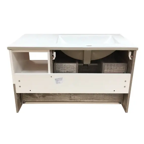 ТУМБА-УМЫВАЛЬНИК COMFORTY ТУРИН-90L ДУБ БЕЖЕВЫЙ С РАКОВИНОЙ COMFORTY 9090EL