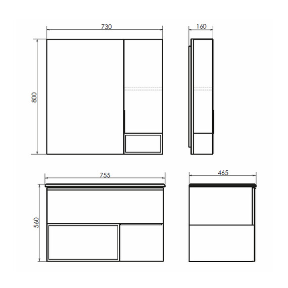 ТУМБА-УМЫВАЛЬНИК COMFORTY ФРАНКФУРТ-75 ДУБ ШОКОЛАДНО-КОРИЧНЕВЫЙ С РАКОВИНОЙ COMFORTY 75E