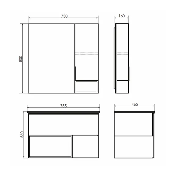 ТУМБА-УМЫВАЛЬНИК COMFORTY ФРАНКФУРТ-75 ДУБ ШОКОЛАДНО-КОРИЧНЕВЫЙ С РАКОВИНОЙ COMFORTY 75E
